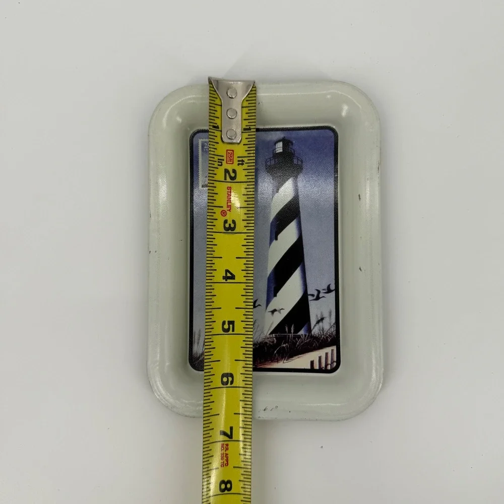 Vintage 1997 Postmark Originals Cape Hatteras Lighthouse Metal Change Tray 6.5